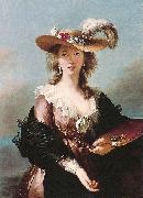 Elisabeth Louise Viegg-Le Brun Self portrait in a Straw Hat, oil on canvas